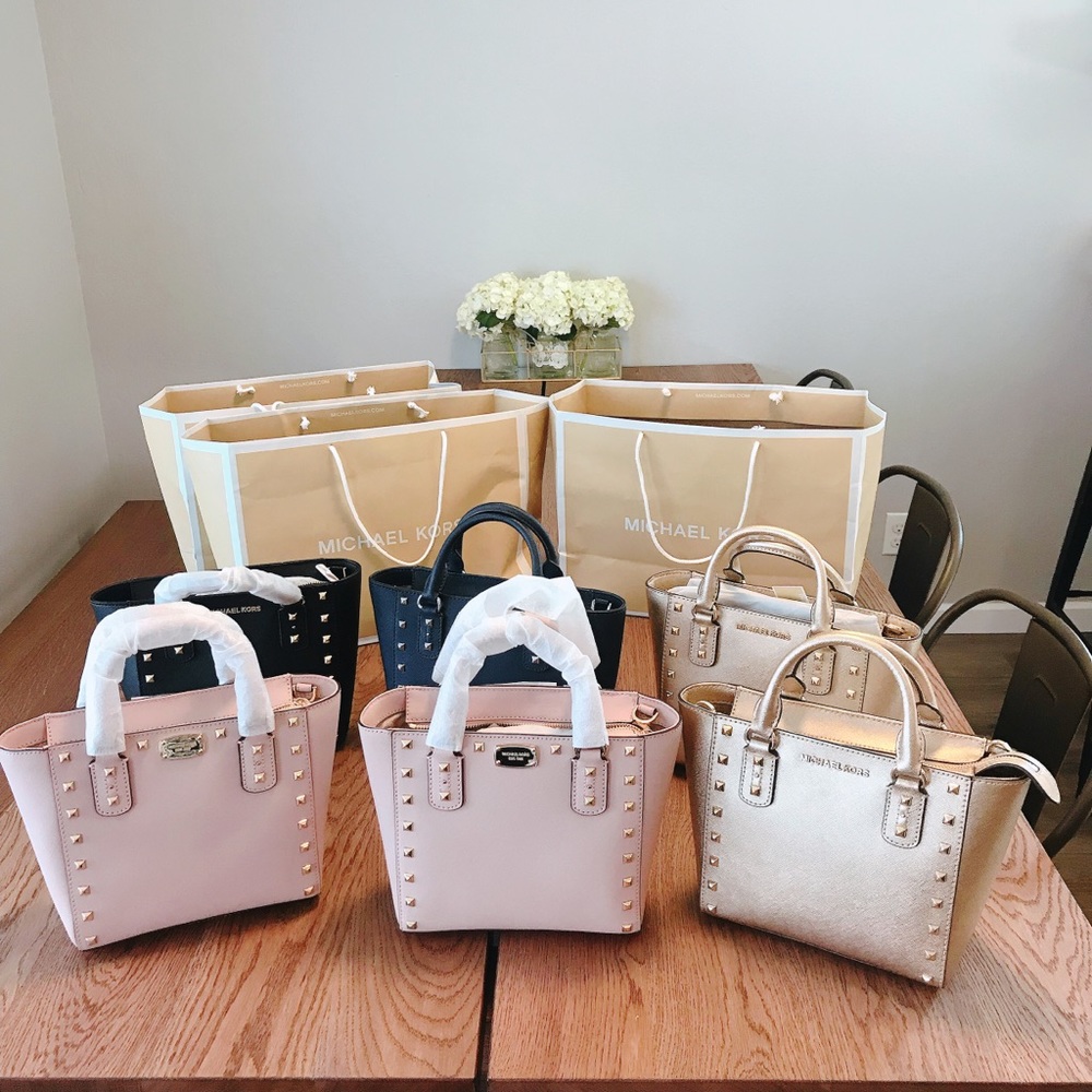 Michael Kors Sandrine Stud Small Crossbody Blossom